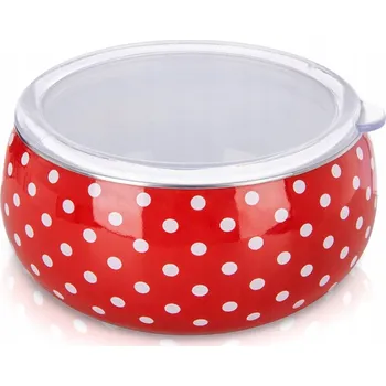 SMALTOVANÁ miska s víkem pro skladování a servírování potravin, 1 l