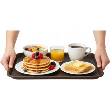 PROTISKLUZOVÝ ČíšNICKÝ PODNOS HNĚDÝ OBDÉLNÍKOVÝ 41,5×30,5×2 cm