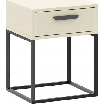 Noční stolek NOČNÍ STOLEK SE ZÁSUVKOU, KRÉMOVÝ 40x52x39 Cm RECTUS KONSIMO