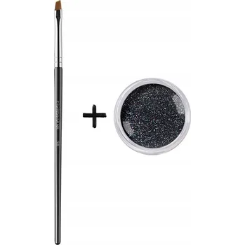 Kosmetický štětec Štětec na gel vel 4 šikmé štětiny, černý