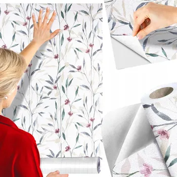 Tapeta Tapeta samolepicí na zeď v roli s lepidlem, dýha 10 m x 45 cm KVĚTINY