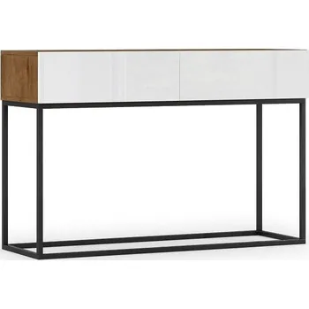 Nábytek ELTAP Konzolový stolek AVORIO 120 dub artisan bílá lesk