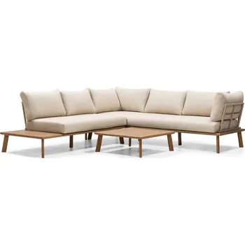 Zahradní sestava Sada zahradního nábytku Penne z masivu eukalyptové dřevo béžová