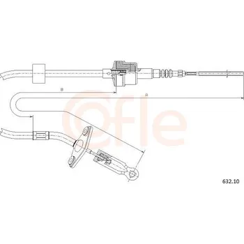Spojkové lanko Tažné lanko, ovládání spojky COFLE 632.10