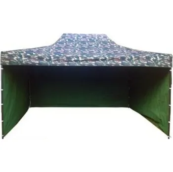 Zahradní altán JAKS Nůžkový stan profi 3 x 4,5 m army