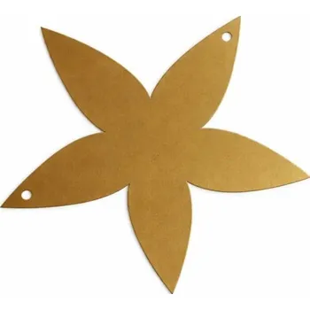 Velikonoční dekorace DECOLED 2D kovová anízová hviezda zlatá 10 cm