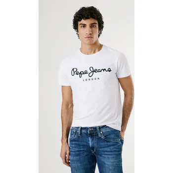 Pánské tričko Pepe Jeans Pánské tričko ORIGINAL STRETCH N Barva: bílá, Velikost: XL