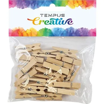 Výtvarná sada Kolíčky dřevo 35mm 24ks přírodní