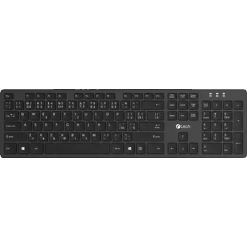 Klávesnice C-TECH Klávesnice KB-115, bezdrátová 2.4Ghz, slim, CZ/SK