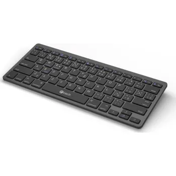 Klávesnice C-TECH Klávesnice KB-120S Dual mode, bezdrátová, BT5.0 + 2,4GHz, USB nano receiver, CZ/SK