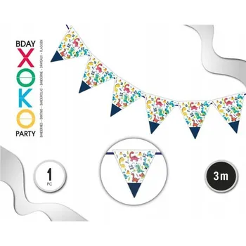 Dekorativní girlanda s motivem dinosaurů - 3 metry
