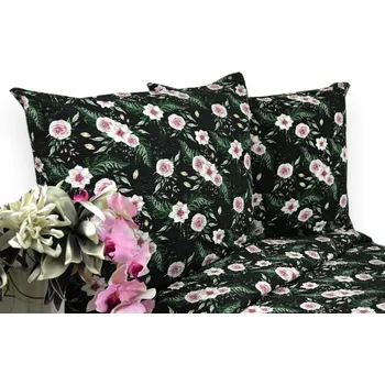 Povlečení Krepové povlečení 160x200 Růže černé pozadí 2162 Kobi Polská firma