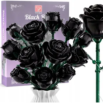 ostatní stavebnice ČERNÉ RŮŽE STAVEBNICE PRO STAVĚNÍ VĚČNÝ DÁREK DEKORACE DOMU BEDEE