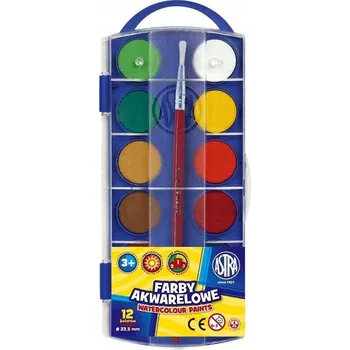 Vodová barva Akvarelové barvy Astra 12 barev + štětec