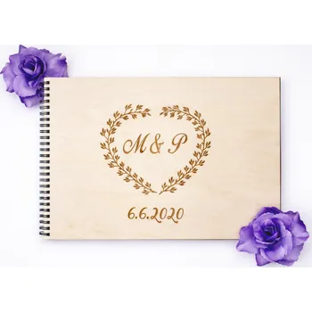 Fotoalbum Svatební fotoalbum olivové srdce - A4 + doprava zdarma