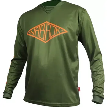 cyklistický dres Pánský dres Nabajk Shpindler long sleeve khaki