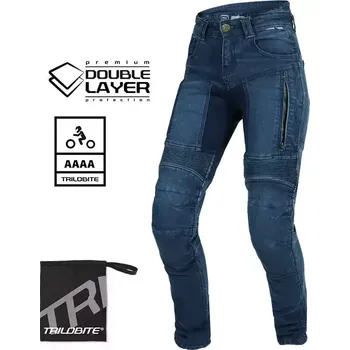 Sportovní oblečení Trilobite Parado doublelayer AAAA slim fit ladies jeans long blue level 2 vel. 32