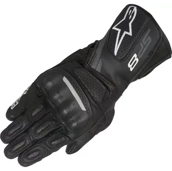 Moto rukavice Rukavice na motorku Alpinestars SP-8 leather black/dark gray vel. M