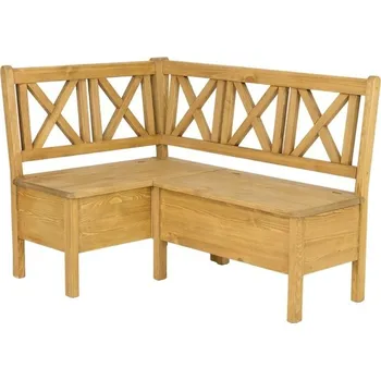 Jídelní stůl ARTEN (NANO Systems s.r.o.) Rustikální jídelní rohová lavice POPRAD SIL19 - borovice (světlý/tmavý vosk) Rozměry: (š/v/hl.) 250 x 96 x 160 cm