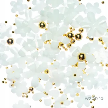 Přípravek na nehty Květinky a perličky na nehty 3D | mix | vzor 10