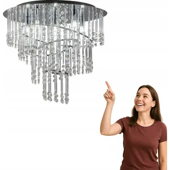 Kulatý Stropní Svítidlo Zuma Line 45 x 45 cm stříbrná