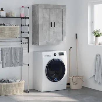 Příborník do zásuvky Nástěnná skříňka betonově šedá 69,5x34x90 cm kompozitní dřevo