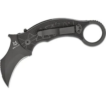 Fox Knives Doug Marcaida Tribal K Skládací Karambit, N690 TOP SHIELD ČEPEL, G10 ČERNÁ RUKOJEŤ FX-802