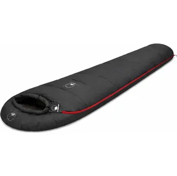 Spacák MXM BS-400 Nejlevnější péřový spacák 400g peří / až do 0° - Černý Zip na levé straně