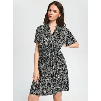 Dámské šaty Sinsay - Vzorované mini šaty - černá - YD030-99C - YD030-99C-XS