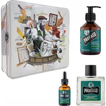 Péče o vousy Dárková sada na vousy PRORASO Cypress Vetyver
