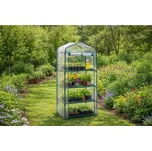 Mini fóliový skleník s policemi BestBerg BBGH-158 / 68 x 49 x 158 cm / černá/transparentní