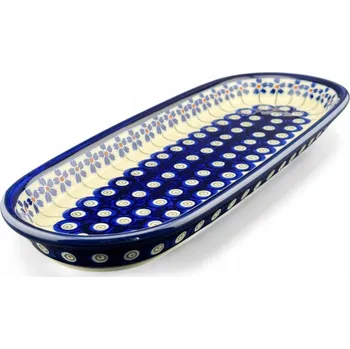 Tácek, servírovací mísa na caprese 28,5 cm 928A dek. A-166A Keramika Bolesławiec