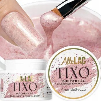 Lak na nehty Stavební Gel Na Prodlužování nehtů ALLELAC 45 g Tixo Sparkle Secco