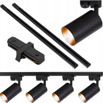 Bodové svítidlo Lištové osvětlení Ledhoff 4x GU10 černé 2 m
