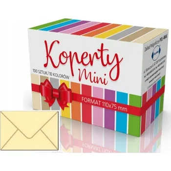 Obálka BAREVNÉ OBÁLKY MINI MIX BAREV 10 KUSŮ 100X75 mm POL-MAK