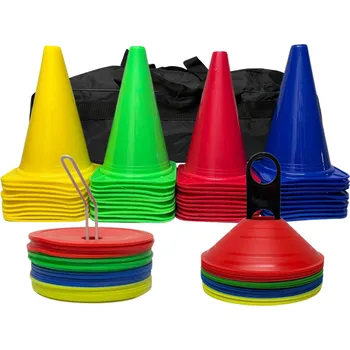 Sportovní kužel Tréninková sada 24 kuželů, 23 cm + 24 met + 24 značek + taška