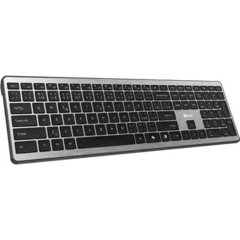 Klávesnice C-TECH Klávesnice Quallis KB-118 Dual mode, bezdrátová, BT5.0 + 2,4GHz, scissors tlačítka, USB nano receiver, CZ/SK