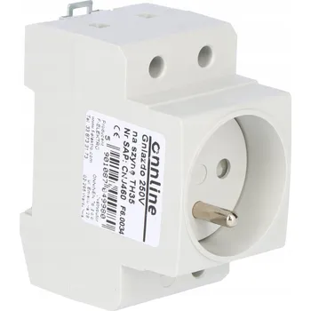 Elektrická zásuvka Zásuvka do desky stolu s elektroměrem Onnline bílá