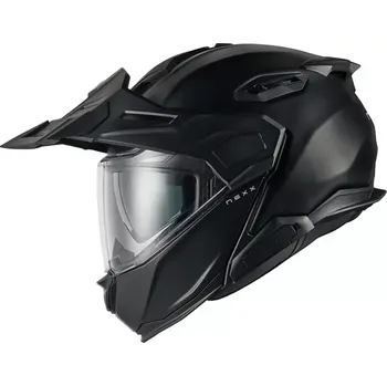 Helma na motorku Výklopná helma NEXX X.LIFECOUNTRY Plain black MT