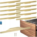 SADA 10X NÁBYTKOVÁ ÚCHYTKA HRANOVÁ ZLATÁ MATNÁ PRO NÁBYTEK SKŘÍNĚ ZÁSUVKY 256MM