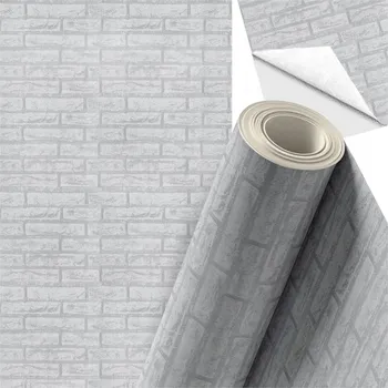 Tapeta Tapeta samolepicí na zeď v roli s lepidlem, dýha 10 m x 45 cm, CIHLA