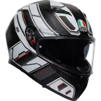Helma na motorku AGV K3 E2206 RIVIA MATT BLACK/WHITE vel. S