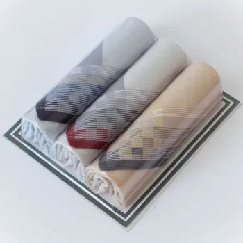 ETEX Pánské látkové kapesníky VLNKY světlé 6 - 3 kusy