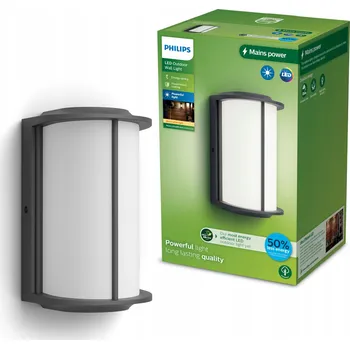 Venkovní osvětlení Venkovní nástěnné svítidlo Philips šedé s integrovaným LED zdrojem 4,3 W