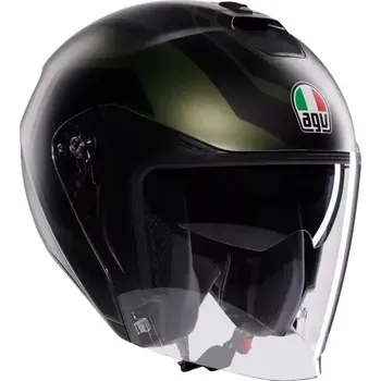 Helma na motorku Otevřená helma AGV IRIDES E2206 SAKAI MATT GREEN/BLACK