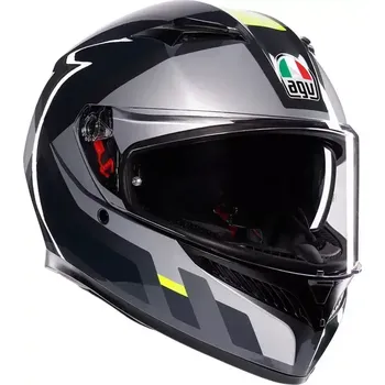 Helma na motorku AGV K3 E2206 MPLK SHADE GREY/YELLOW FLUO vel. XS
