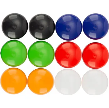 Dekorativní magnet Magnety na tabuli houbičky 15 mm 12 ks mix barev Deli