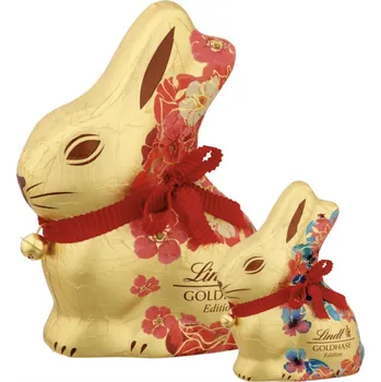 Čokoláda Lindt Zajíček s květinovými motivy 200 g