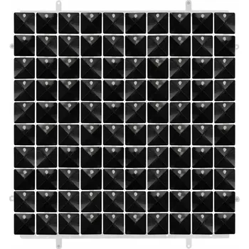Obraz Dekorativní Panel Černý 3D Průhledné Pozadí 30 x 30 cm 100 čtverců