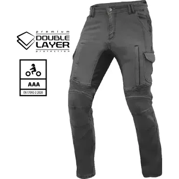 Sportovní oblečení Pánské džíny na moto Trilobite Acid Scrambler doublelayer AAA grey